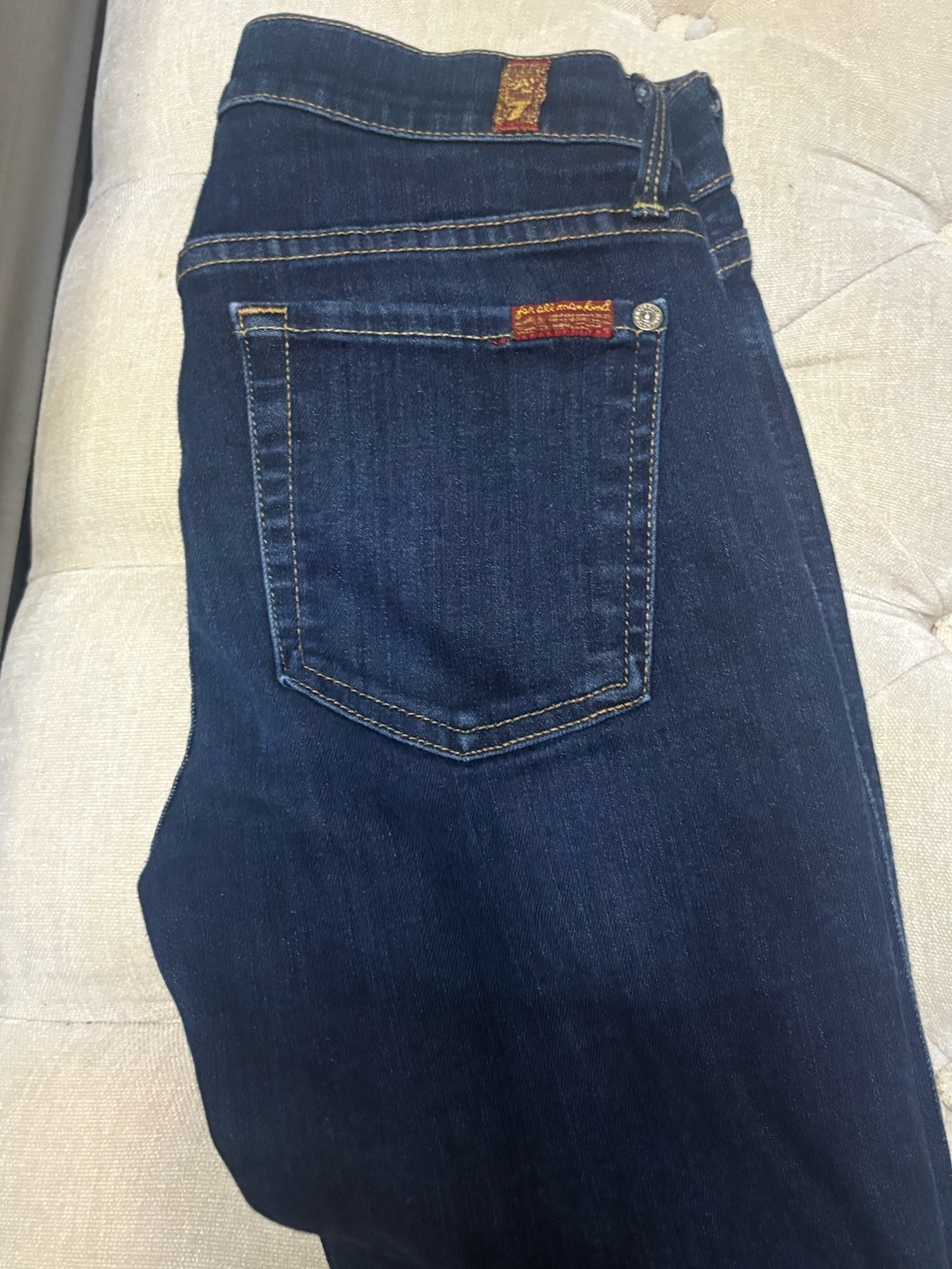 7 For All Mankind Dark Blue Skinny Jeans